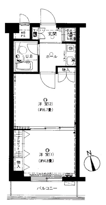 ﾎｰﾕｳｺﾝﾌｫﾙﾄお花茶屋 間取り図