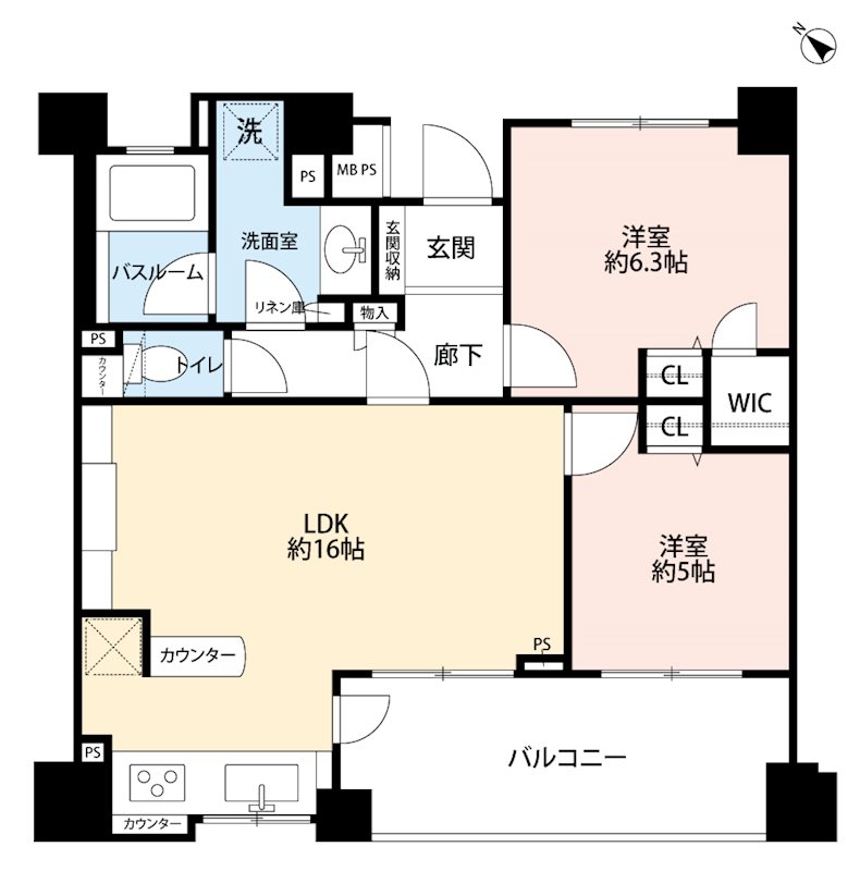 ﾗｲｵﾝｽﾞｽﾃｰｼｮﾝﾌﾟﾗｻﾞ南町田 202号室 間取り