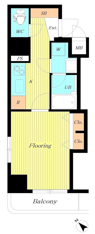 グリフィン横浜・山下町 401号室 間取り