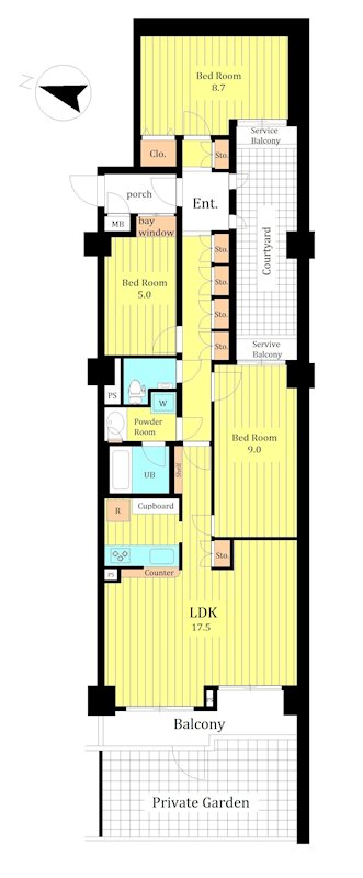 間取り コスモ板橋前野町ヒルズ 間取り図