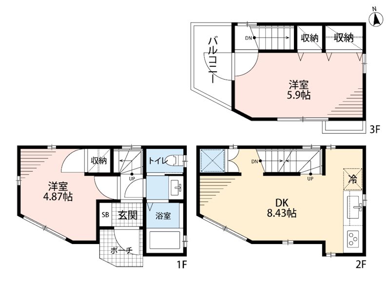 板橋1丁目戸建て 間取り