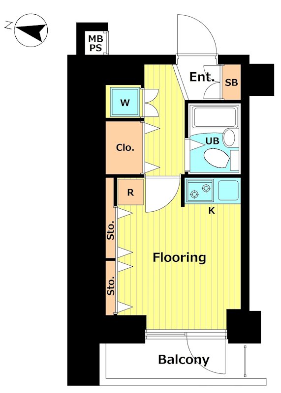 パークウェル荻窪 701号室 間取り