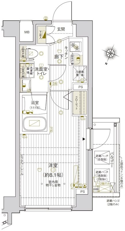 VALESIA東十条CITY 601号室 間取り