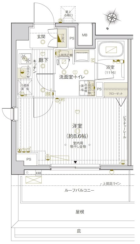 VALESIA東十条CITY 702号室 間取り