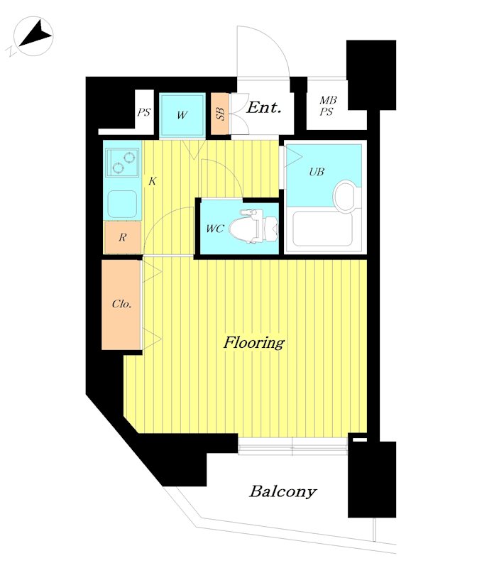 間取り パークウェル銀座東 間取り図