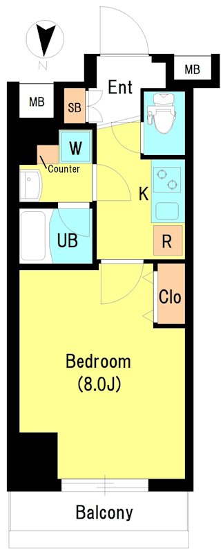 ｳﾞｧﾚｯｼｱ上野NorthCity 502号室 間取り