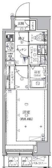 クレイシア桜新町 603号室 間取り