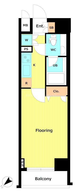 ﾊﾟﾚｽﾃｭﾃﾞｨｵ銀座二丁目 305号室 間取り