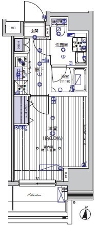 ヴァレッシア上野North CityⅡ 801号室 間取り