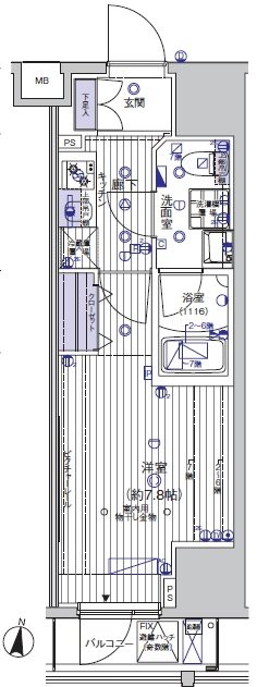 ｳﾞｧﾚｯｼｱ上野NorthCityⅡ 403号室 間取り