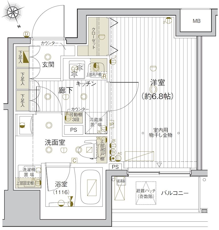 ｳﾞｧﾚｯｼｱ早稲田駅前ｼﾃｨ 間取り図