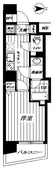 ｾｼﾞｮﾘ浅草WEST 1001号室 間取り