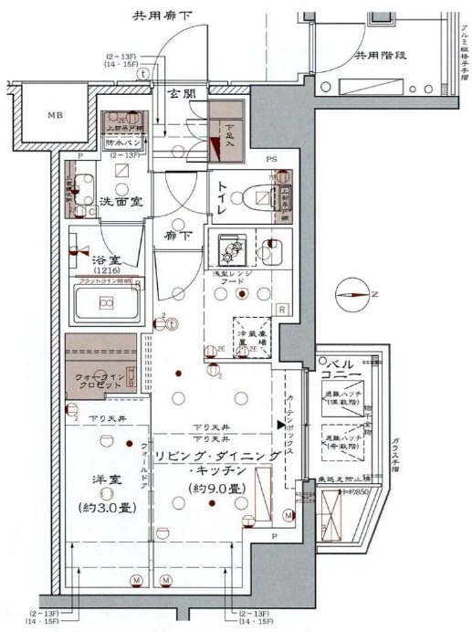 ﾘﾋﾞｵﾚｿﾞﾝ上野入谷ｻﾞ･ﾃﾗｽ 間取り図