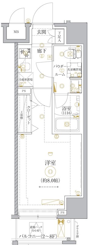 RELUXIA墨田八広 808号室 間取り