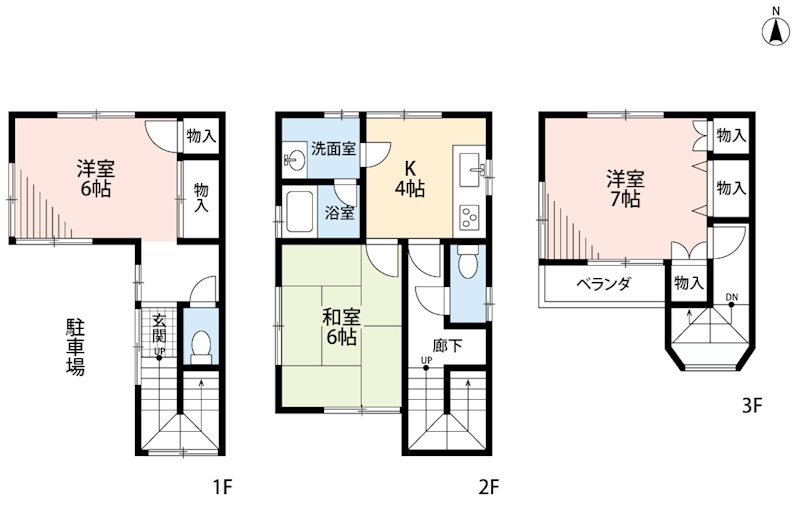 板橋区舟渡2丁目4-6戸建 間取り