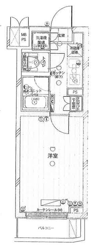 ﾙｰﾌﾞﾙ中野新橋弐番館 間取り図