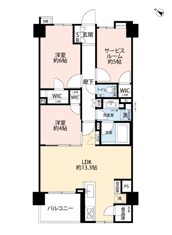 ﾌﾟﾚｼｽ篠崎 402号室 間取り