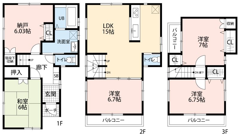 大田区南雪谷5丁目19-11戸建 間取り図