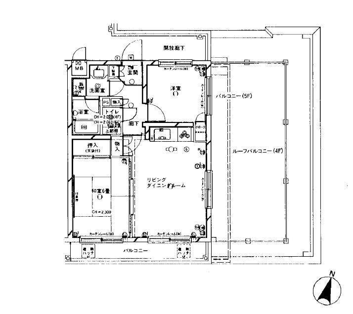 ｳｨﾝﾍﾞﾙｺｰﾗｽ亀有 405号室 間取り