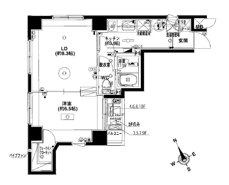 グランシャス銀座東 間取り図