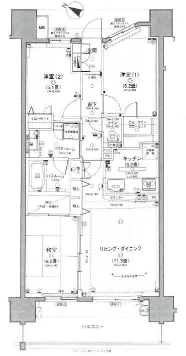 日神パレステージ小田急相模原フロント 間取り図