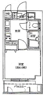 エクセリア池袋 301号室 間取り