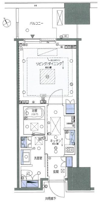 麻布台ﾋﾙｽﾞﾚｼﾞﾃﾞﾝｽB 809号室 間取り
