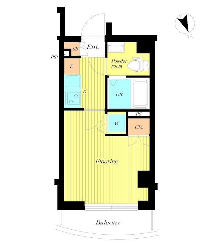 ｴｸｾﾘｱ渋谷富ヶ谷 602号室 間取り