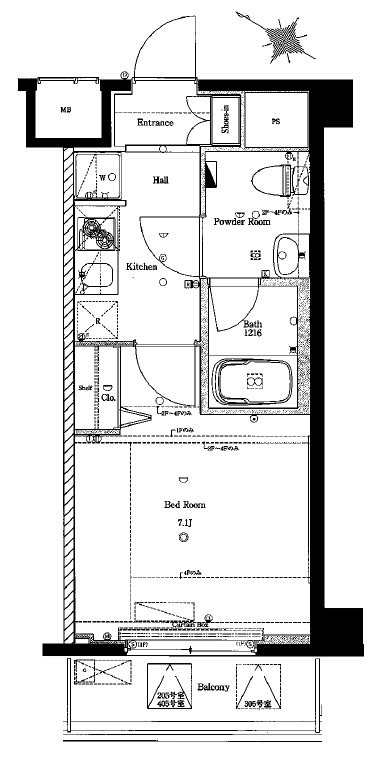 AZEST志村坂上 305号室 間取り