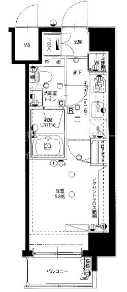 B CITY HIGASHI IKEBUKURO 間取り図