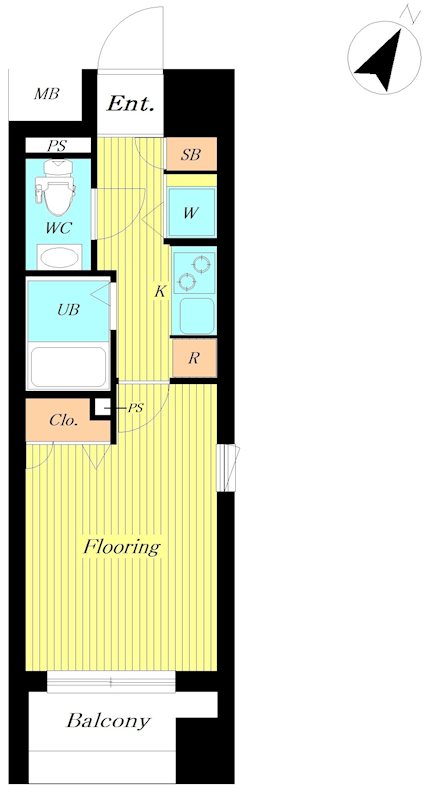 ｴｸｾﾘｱ日本橋箱崎 603号室 間取り