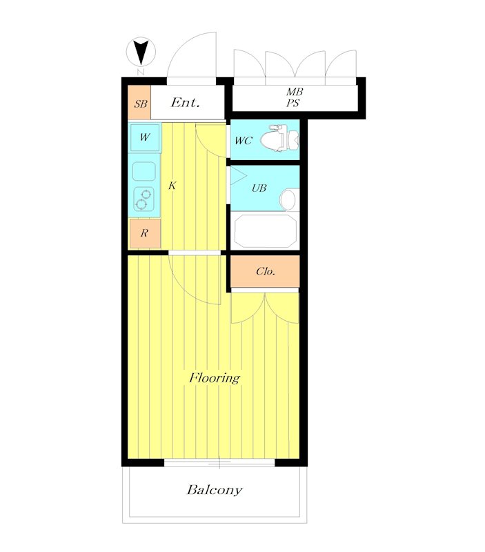 ｿｱﾌﾞｰﾙ西早稲田 間取り図