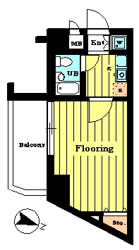 グランレーブ都立大学 201号室 間取り