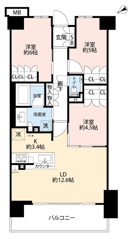 プラネスーペリア石神井公園 402号室 間取り