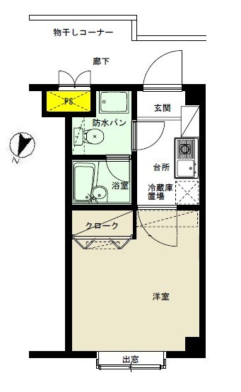 清水学生会館B館 間取り図