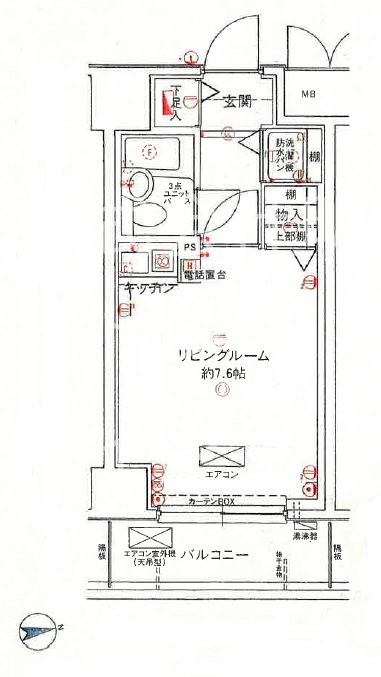 間取り メイツ品川南 間取り図