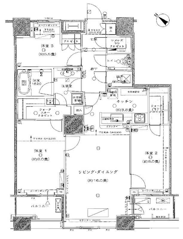 THE  TOKYO  TOWERS  MID TOWER 4311号室 間取り