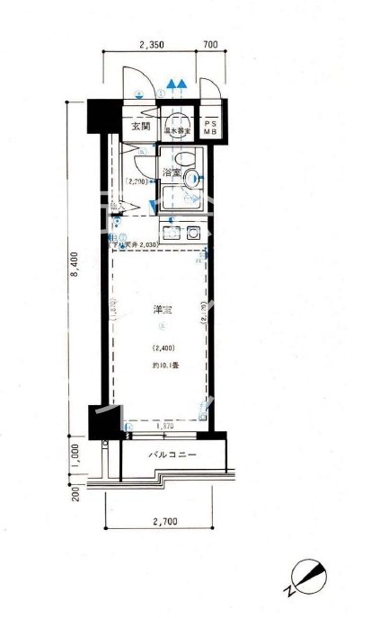 五反田リーラハイタウン 1109号室 間取り