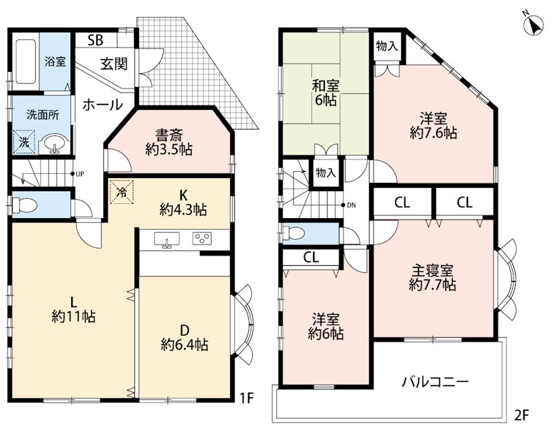 横浜市港北区大倉山3丁目34-21戸建 間取り