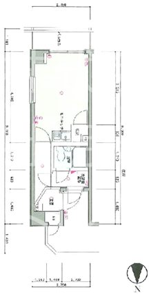 OLIO奥沢 703号室 間取り