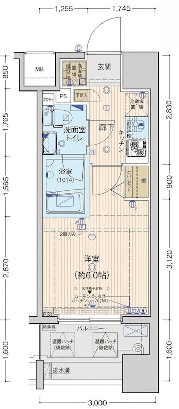 ザ・ヴァレッシア蒲田シティ 807号室 間取り