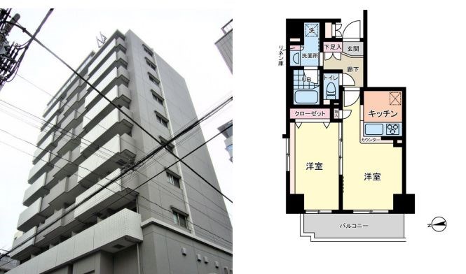 プライマル浅草橋 701号室 間取り