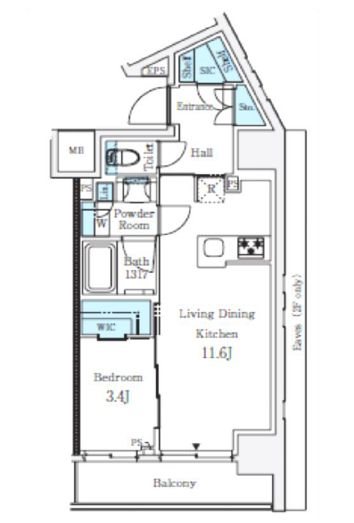プライマル御茶ノ水 601号室 間取り