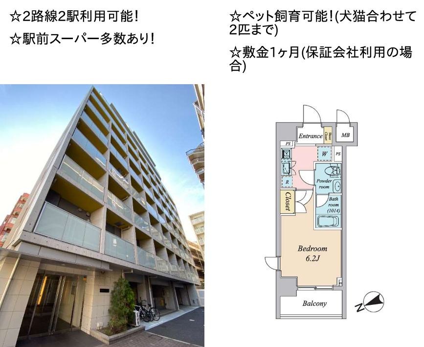 プライマル大森 202号室 間取り