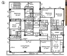 麻布テラスアパートメント 807号室 間取り