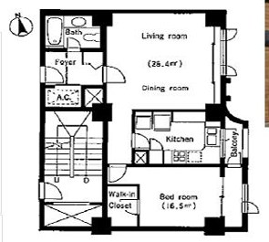 麻布テラスアパートメント 301号室 間取り