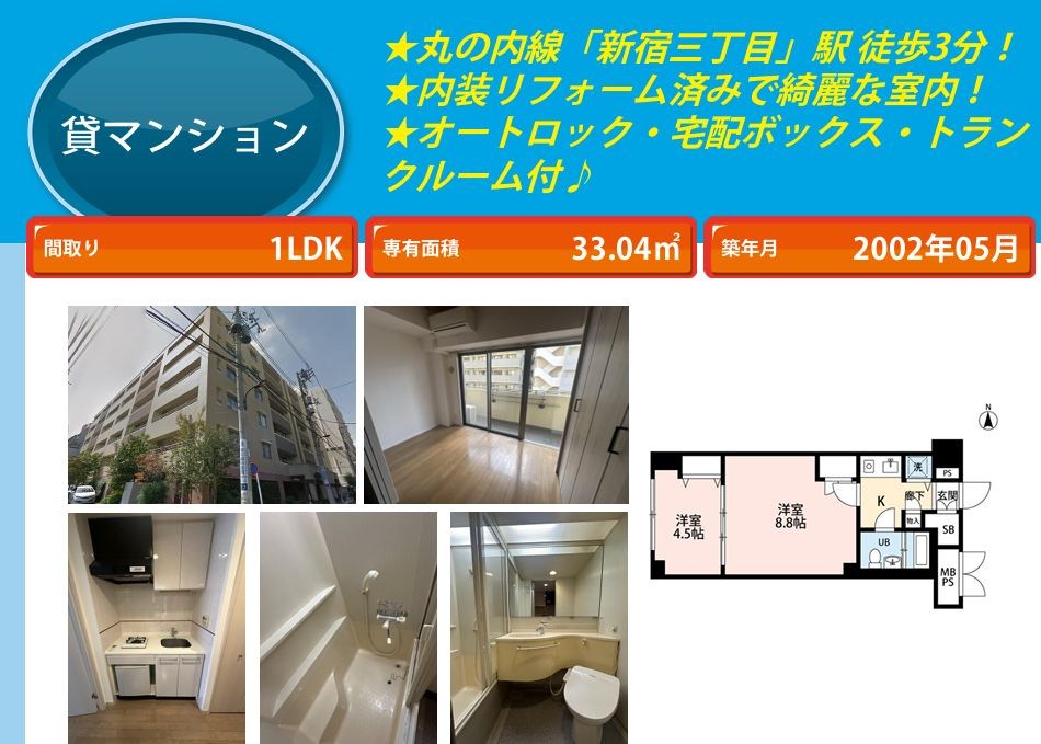 デュオ・スカーラ新宿 505号室 間取り