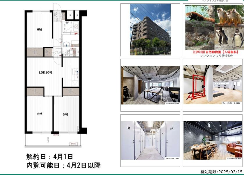 グリーンパーク北葛西 109号室 間取り