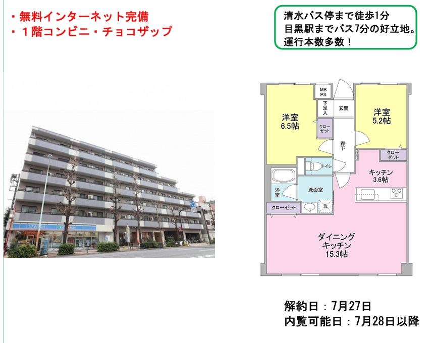 コスモリード学芸大学 503号室 間取り