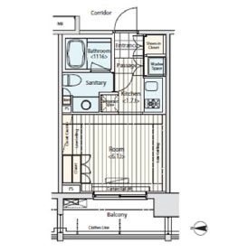 イプセ蒲田 705号室 間取り